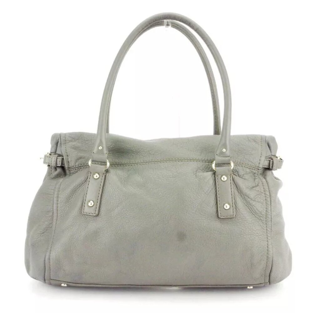 kate spade Tote Bag spade mark gray gray leather Authentic - Picture 2 of 8
